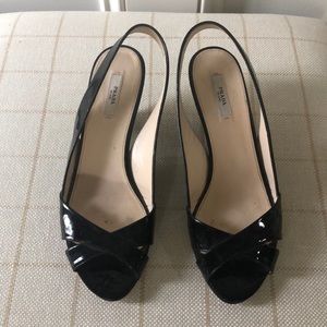 Prada patent slingback